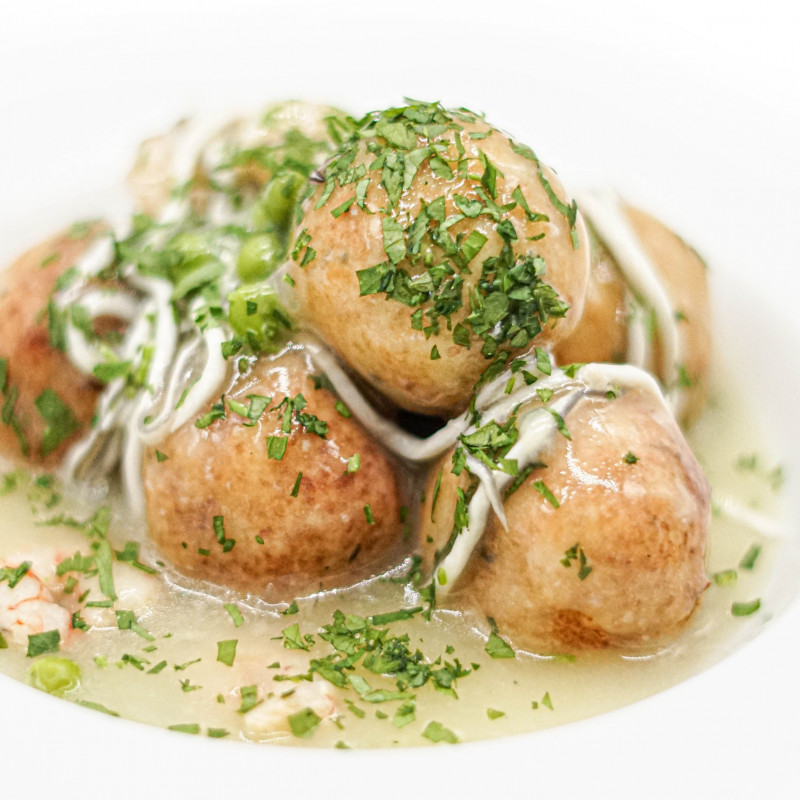 Albóndigas de merluza en salsa verde (600 grs)