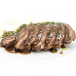 Carillera de ternera al vino tinto con parmentier de patata (600grs)