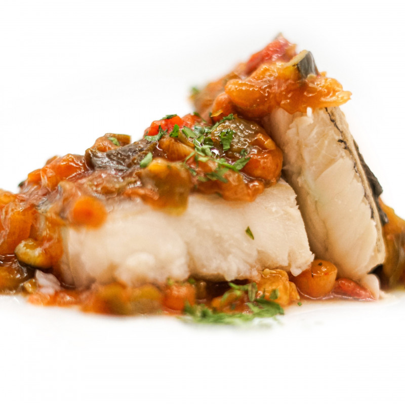 CENTROS DE BACALAO CON PISTO 600 gramos