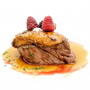 Medallón de solomillo de ternera con escalope de foie  (1ud)