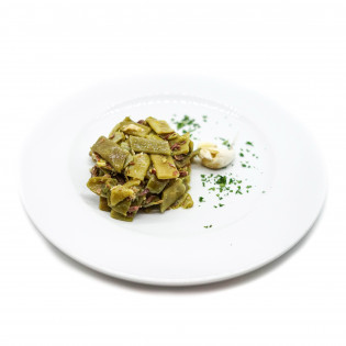 Judías verdes con jamón ibérico y ajitos (600grs)