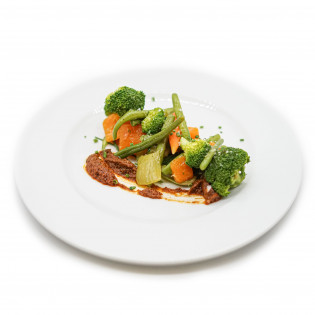 SALTEADO DE VERDURAS DE TEMPORADA CON SALSA ROMESCU 600 gramos