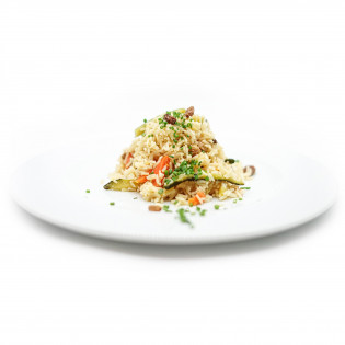 ARROZ SALTEADO CON PASAS Y VERDURITAS 600 gramos