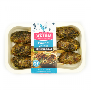 Comprar pinchos mediterránean pollo certificado | SERTINA