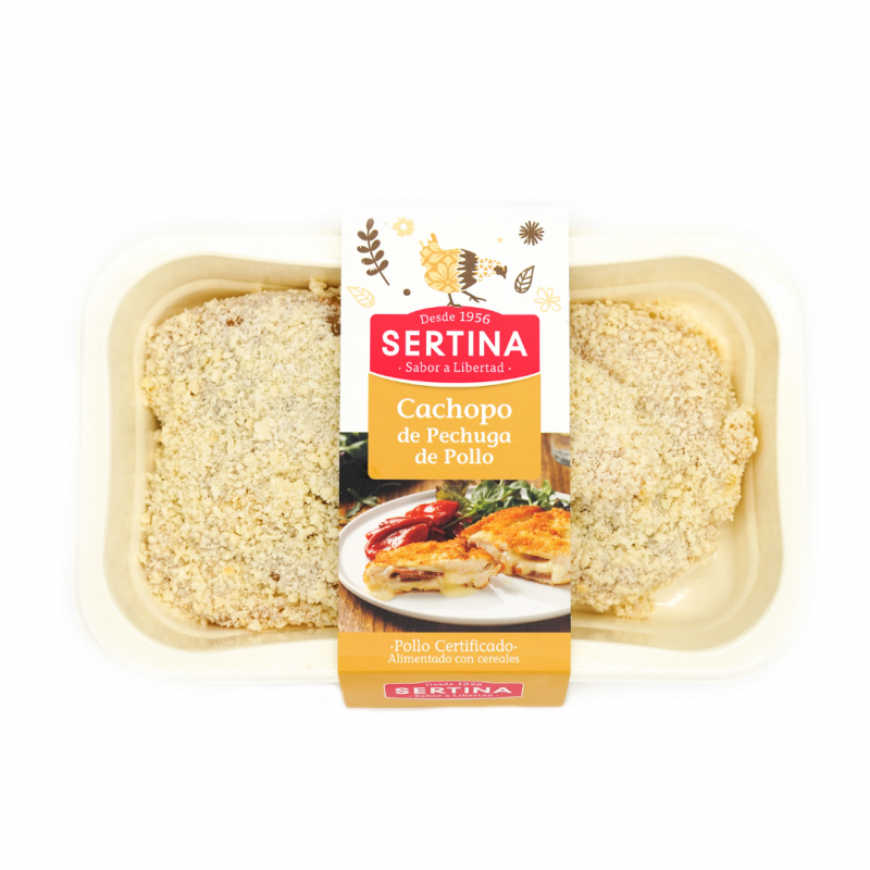 Comprar cachopos de pollo certif., jamón y queso l SERTINA