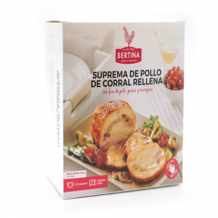Suprema de pollo rellena asada (Foie, pasas y manzana) - (750 gramos)