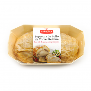 Suprema de pollo de corral rellena de foie de pato - (600 gramos)