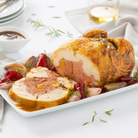 Capón relleno de foie, boletus, jamón y castañas l SERTINA