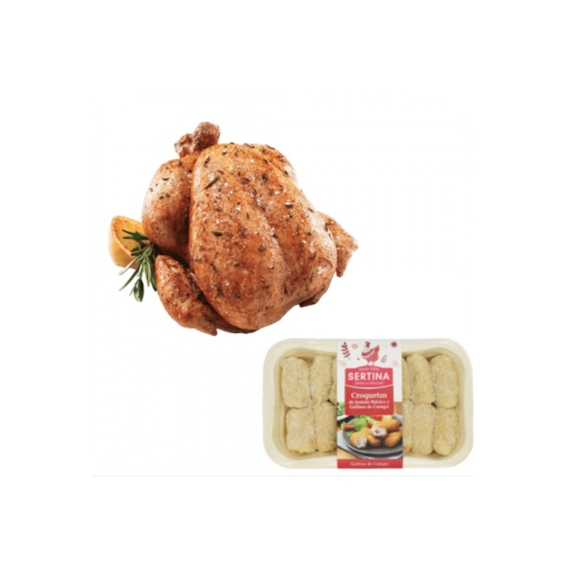Comprar Pollo Asado + Croquetas Jamón y Gallina | SERTINA