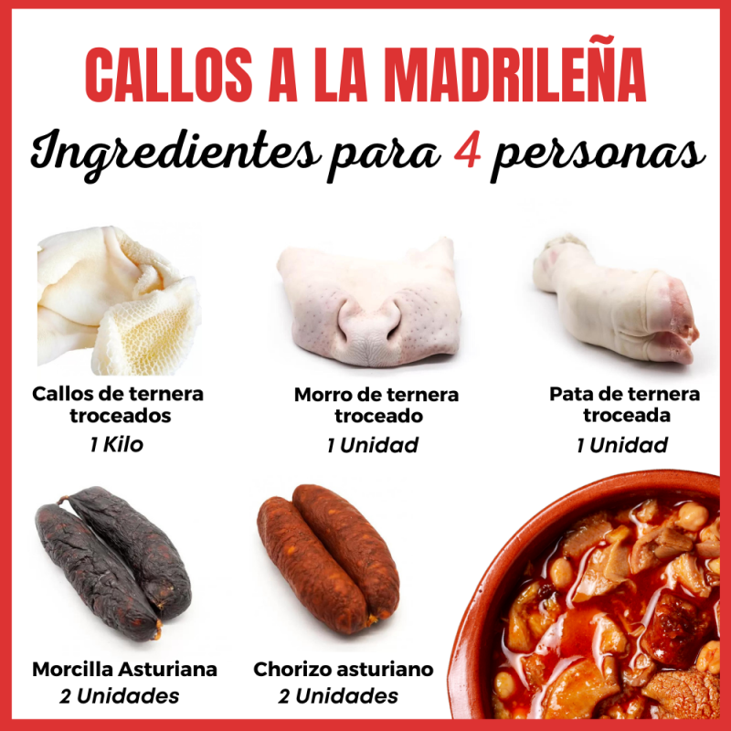 Comprar Ingredientes para Callos a la Madrileña l SERTINA