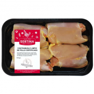 Contramuslos limpios de pollo certificado
