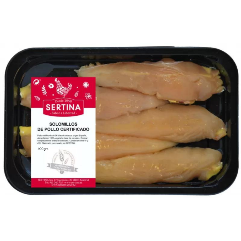Solomillos de pollo certificado
