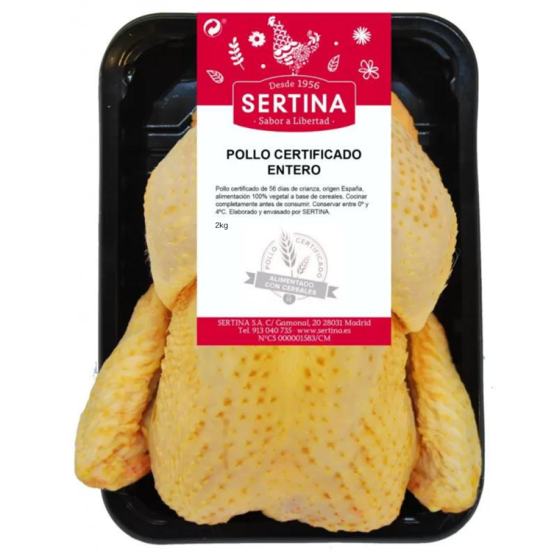 Pollo certificado entero