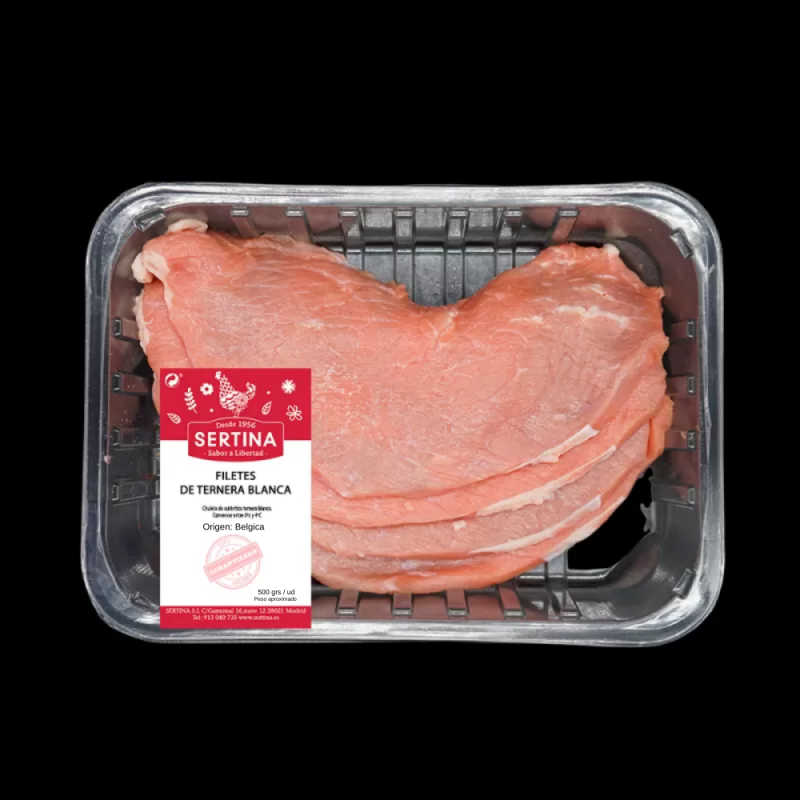4 Filetes de ternera blanca- (500 gramos aprox)