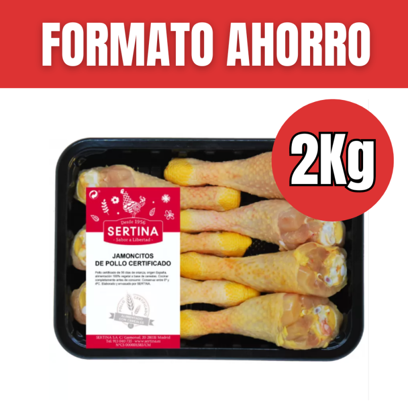 2 Kg- Jamoncitos de Pollo Certificado (Formato ahorro)