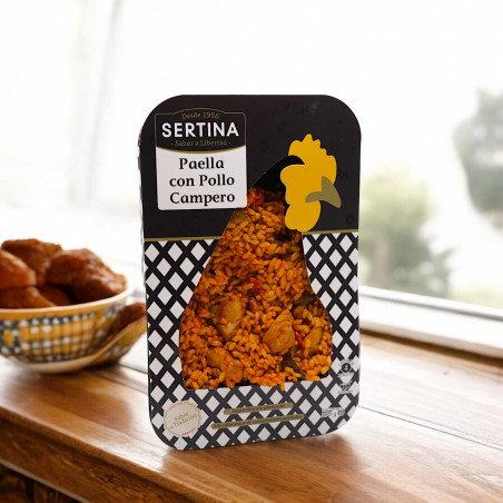 Paella con pollo campero lista para comer | Sertina
