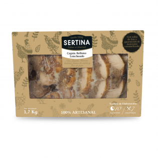 Capón relleno de foie, boletus, jamón y castañas l SERTINA