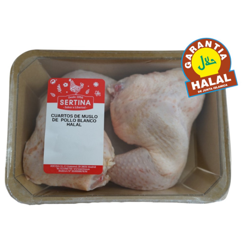 Comprar cuartos de muslo de pollo Halal certificado Online l SERTINA