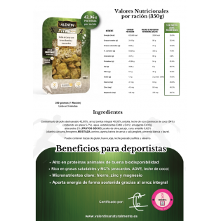 Pollo al Curry con Arroz Integral y Anacardos | Platos Fitness Saludables Valentina