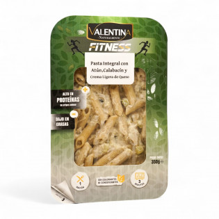 Pasta Integral con Atún, Calabacín y Crema Ligera de Queso | Platos Fitness Saludables Valentina