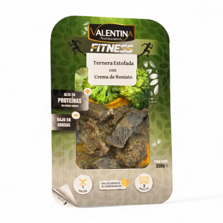 Ternera estofada con brócoli y boniato, plato fitness | Sertina