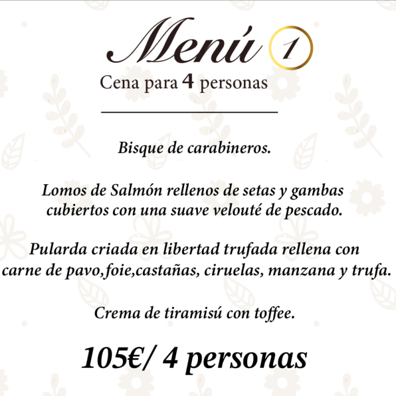 Menú de navidad Sertina| SERTINA