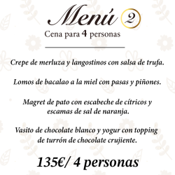 Menú de navidad Sertina| SERTINA