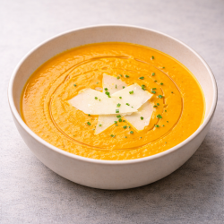 Crema de calabaza y parmesano