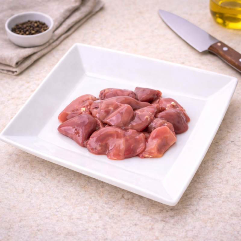 Higaditos de pollo blanco sin corazón- (500 gramos aprox)