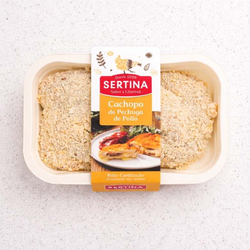 Cachopos de pollo certificado, jamón ibérico y queso - (500 gramos)