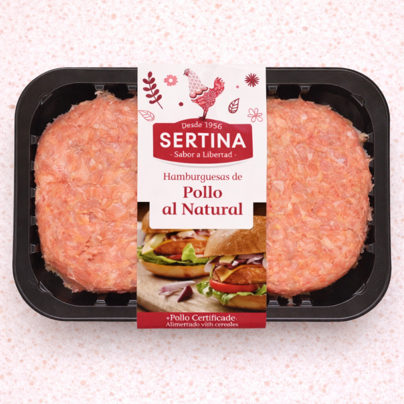 Hamburguesas naturales de pollo al natural (2uds)