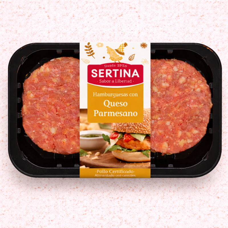Hamburguesas con queso parmesano (2uds)