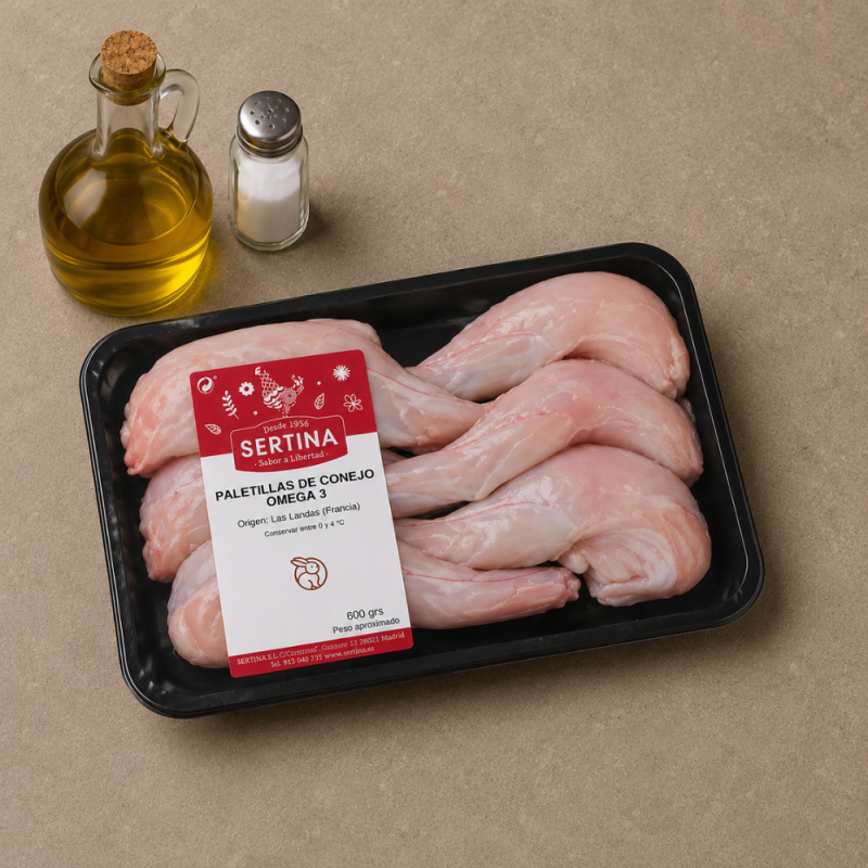 Paletillas de conejo Omega3 - (600 gramos)