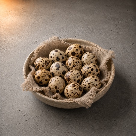 12 Huevos de codorniz criada al aire libre
