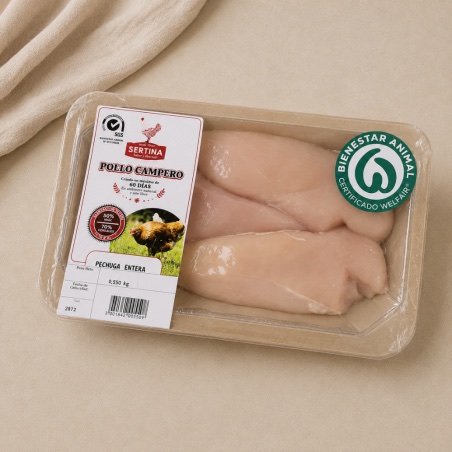 Pechuga entera de pollo campero 550g online | Sertina