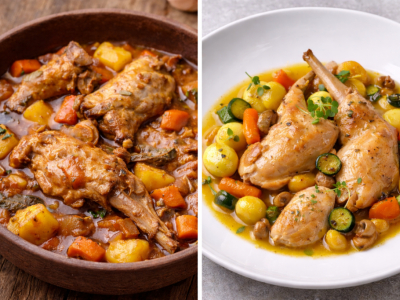 Conejo guisado tradicional vs estilo moderno: diferencias y sabores 