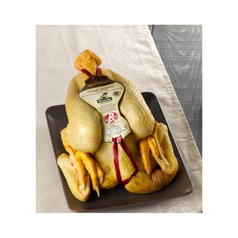 Pollo Marensín asado al ajillo